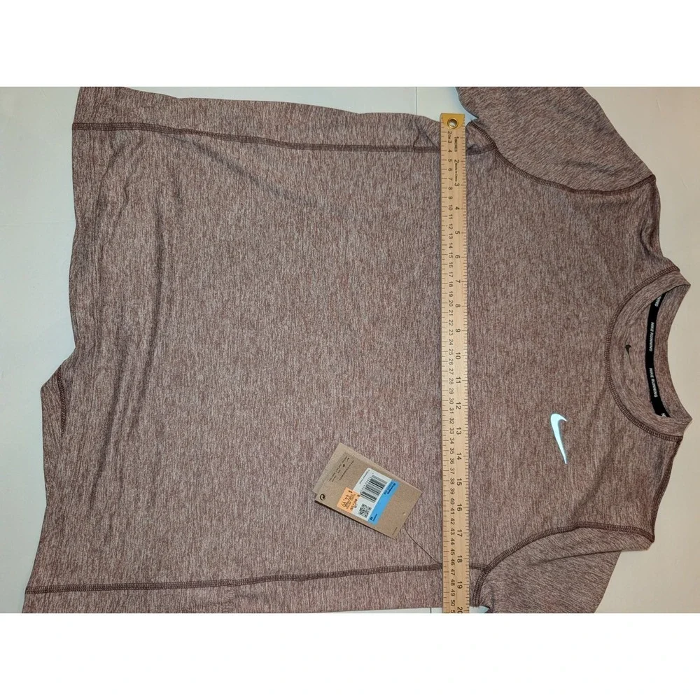 Nike Running Top Women's Medium Mauve Pacer Crew Heather CU3277-208 NWT